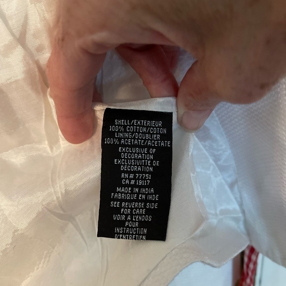 Betsey Johnson off white blazer with red gingham trim. Y2K - Picture 8 of 14